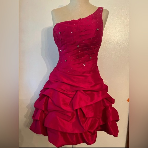 Cinderella prom homecoming cocktail party short fuchsia dress size S NWT - Picture 1 of 3